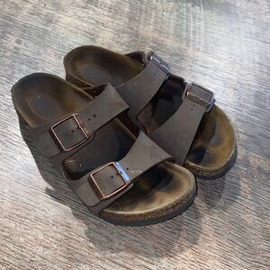 Girls Birkenstock Sandals Brown Sz 32